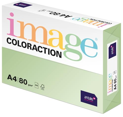 Image Coloraction Jungle - farbiges Kopierpapier - DIN A4, 210 x 297 mm, 80 g/m² - buntes, holzfreies Druckerpapier für Kopierer - 500 Blatt - Hellgrün