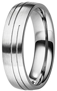 DOOSTI Herren Freundschaftsring/Partnerring Light Titan mit Gratis Gravur