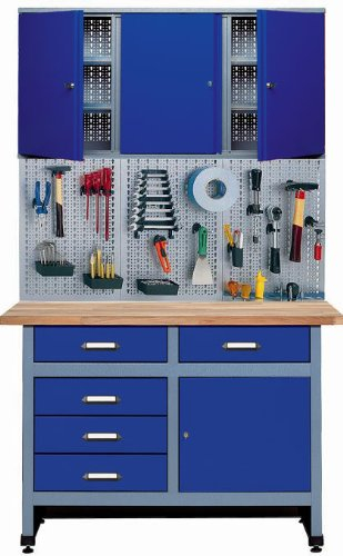 Küpper Sparset 70424-7 - Banco da lavoro, 120 cm, colore: Blu oltremare