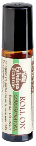 Fabulous Frannie Concentration Essential Oil Blend Roll On 10ml Made with Cypress & Peppermint Pure Essential Oils 10ml