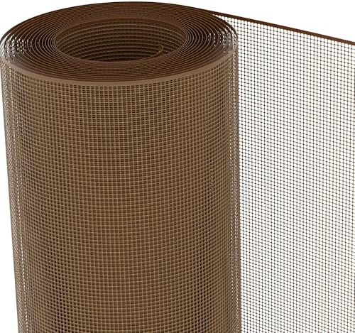 Tenax Quadra 05 Marrone 1,00 x 5 m, Rete Protettiva in Plastica per Balconi, Cancelli e Recinzioni