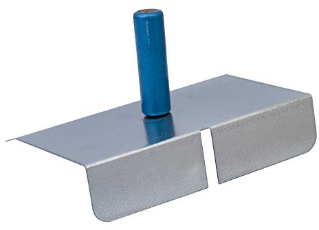 Jung Henkelmann Fugenblech (280x190 mm, Fugbrett, Aufbug vorne 60 mm, Stahl verzinkt, Fugblech mit Holzgriff, Verfugungswerkzeug) 88328000