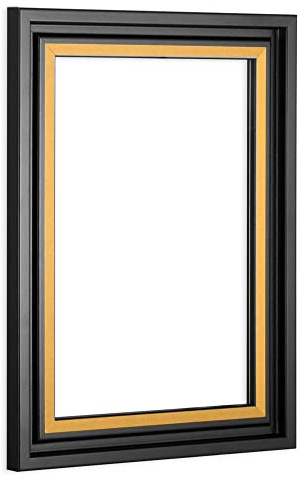 Bildershop-24 Schattenfugenrahmen GLADI5 für Acrylglas, Alu-Dibond, Glas und Forex Bilder Schattenfuge 0.5cm 80x100cm Schwarz (matt)