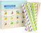 LessMo Pajitas de papel, 150 PCS pajas de beber reciclables | Ideal para cócteles, bebidas frías y jugos | Adecuado para fiestas, bodas y todas las ocasiones