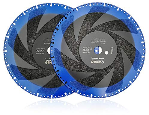 SHDIATOOL Disque Diamant à Tronçonner 2 Pièces 300mm Lame de Coupe pour Utilisation Universelle (Béton Pierre dure Maçonnerie Tuiles Aluminum Cuivre Fer Acier Rebar Plastique PVC)