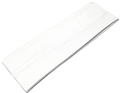 WESTEND CHOICE Fasce per capelli larghe 7 cm, confezione da 2, tinta unita, elastiche, unisex, per palestra, esercizi, per donne e uomini, morbide, per yoga (bianco)