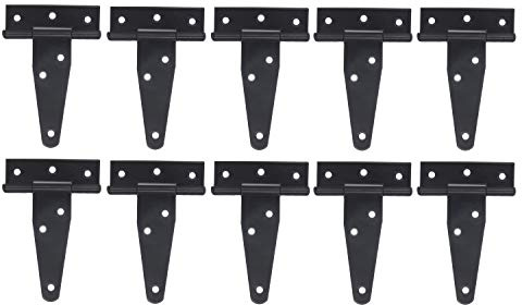 FGen 10pcs 3-inch Galvanized T-Shaped & Triangular Hinge Door