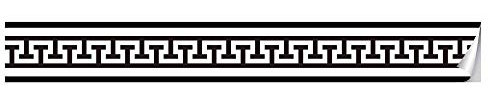 Frise Murale Autocollant Noir et blanc Bordure de Papier Peint Papier Peint Autocollant imperméable en PVC Plinthe Autocollant de Salle de Bain Décor Mural普通10X300CM
