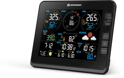 Bresser zusätzliche/Ersatz-Basisstation für WSX3001 Profi WLAN Wetter Center | Innentemperatur, Luftfeuchtigkeit, Luftdruck, WLAN Upload, Raumklima Anzeige, Frostalarm, bis 7 Zusatzsensoren, ohne Sensor