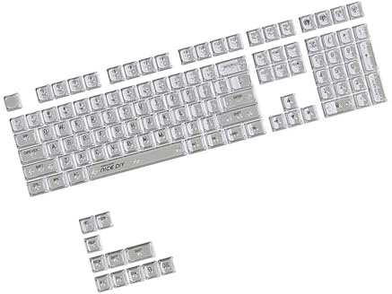 omiinitio Crystal transucents Keycap Backit - Capo chiave con 132 tasti MDAS - Profilo meccanico