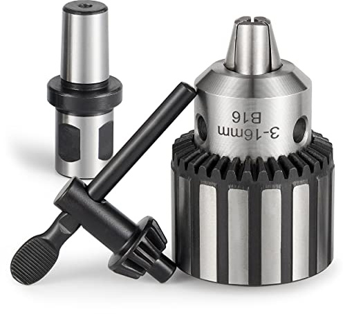 Eumtenr HD Chuck HEAVY DUTY 5/8 (16mm) Magnetic Drill Chuck with 3/4 Weldon Shank Adapter Key Type Chuck Converter Tool for Drill Press (B16)