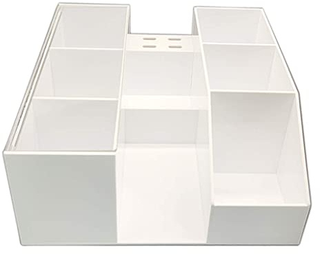 zalati Wimpern Beauty Tool Aufbewahrungsbox Kosmetik Make-up Display Falsche Wimpernverlängerung Behälter Organizer Werkzeugkoffer Aufbewahrungsbox, weißes Acryl