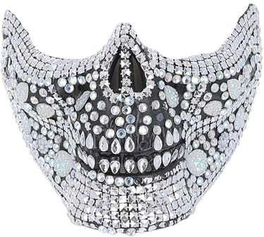 Smiffys Demi-masque Crâne de Cristal Deluxe