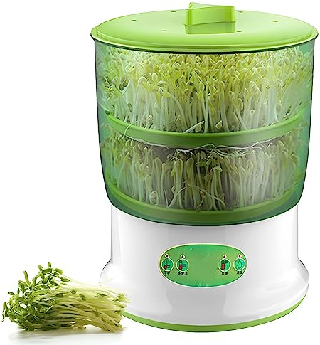 QUTBAG Macchina per germogli di Fagioli a 2/3 Strati, germogliatore Automatico di Semi, Strumento per la Coltivazione di Semi di Grande capacità, Macchina per la Coltivazione di germogli di Fagioli A
