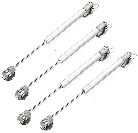 ECOLFE 4 Stück Bettkasten, Spielzeugkiste, Strebe, Deckelstütze, Möbelbeschläge, Schranktür, Gasfeder, 6–15 kg, Küchenschrank, Scharnier (Gery) (33 lb) (Color : Gery, Size : 6KG (60N) (13LB))
