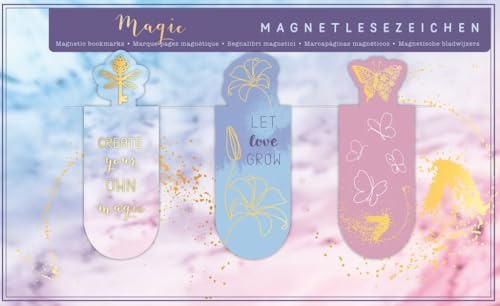moses. Just One More Chapter Lesezeichen Magic – 3er Set | Literarische Magnetlesezeichen mit Goldfolienveredelung