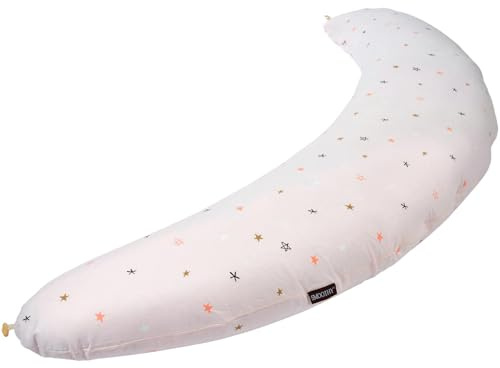 SMOOTHY® Stillkissen XXL Pink – 100% Baumwolle Schwangerschaftskissen | Tiefer Schlaf ohne Wälzen, selbst befüllbar mit weicher Kissenwatte, waschbares Seitenschläferkissen, Made in Germany