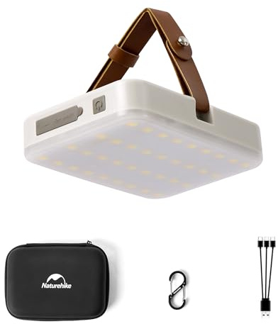 Naturehike LED-campinglampa 11000 mAh 1100 LM superljus campinglampa uppladdningsbar med krok tre färgtemperaturnivåer steglös dimning upp till 180 timmar