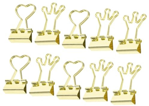 NAMOARLY 10stücke Teiliges Kleine Metallklammern Herz Kronenform Bunter Binder Clips Für Büro Schule Dokumente Und Briefe Praktische Büroartikel Für Organisation Und Papierkram