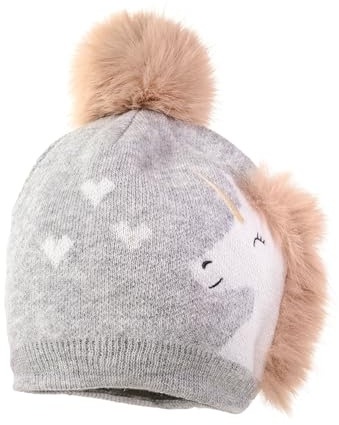 maximo Kids Girl-Mütze Einhorn Vollfutter, Pompon