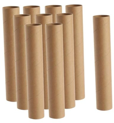 MotiveTech 10 Pcs Craft Cardboard Tubes, Empty Toilet Thick Paper Towel Tube Paper Rolls Round Cardboard Craft Tube Rolls DIY Supplies for DIY School Crafts & Art Projects Classrooms, Kids, 10cm