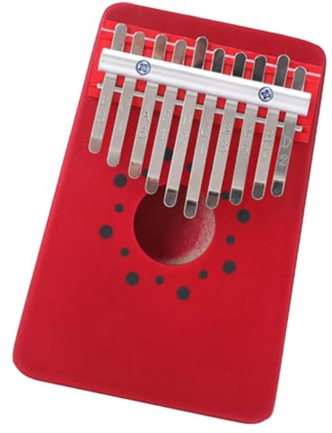 DECOMELODY Kalimba Portátil de 10 Teclas Madera de Pino Rojo Piano de Pulgar Ligero y Compacto Instrumento Musical para Principiantes Adecuado para Práctica y Entretenimiento Cualquier
