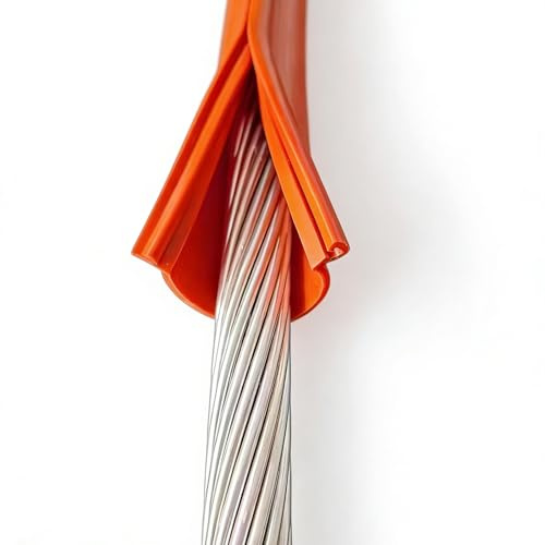 Manguito Aislante Cable Alta Tensión, Cubierta Silicona Clip-on Abierta for Conductores Desnudos, Impermeable Anti-UV Protección Línea Exterior(Red-10ft/3m,ID 20mm/0.79in)