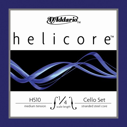 D'Addario H510-1/4M Helicore Cello Saitensatz mehrfach verdrillter Stahlkern 1/4 Medium