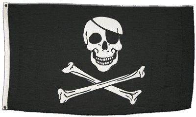 XXL Flagge Fahne Pirat Skull and Bones 150 x 250 cm