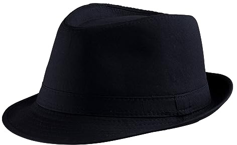Dress Up America Unisex Black Fedora hatt för vuxna