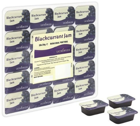 Lichfields Marmellata di ribes nero porzioni individuali - 20g (60)