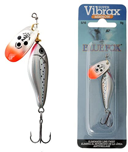 CUCHARILLA GIRATORIA Blue Fox VIBRAX Minnow Super - 9G - 9, per Unit, S, N°2, N°8