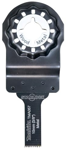 Makita B-64917 Starlock BiM Tauchsägeblatt 10 mm TMA057 wood and metal, für Holz, Aluminium, Epoxid und Gipskarton, für Multitool, Multifunktionswerkzeug, 1 Stück