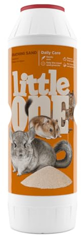 Little One Bathing Sand for Pets, 1 kg (1-Pack) | Hygienic Cleaning for Chinchillas, Degus, Hamsters & Gerbils, Soft Granules, For Glossy Fur