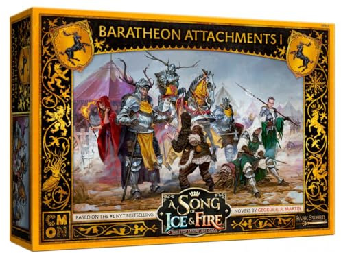 CMON Baratheon Attachments #1: A Song of Ice and Fire - Tabletop Game - Game of Thrones - Miniaturenkriegsspiel - Haus Baratheon - Gold - Mittelalter - Unisex - 14+ Jahre - 180+ Monate - 168 Monate