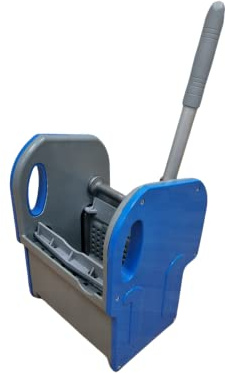 Jofel AZ25500ZS, Presse européenne pour serpillère industrielle, modèle européen pour serpillières, facilement amovible du seau, pour serpillères et serpillières, hôpitaux, bleu