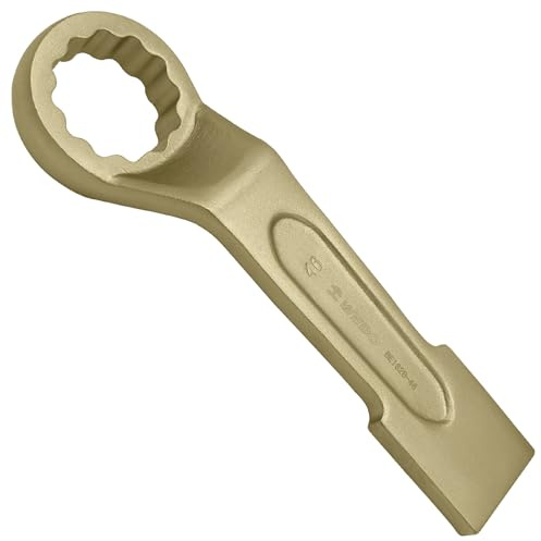 WEDO Schlag-Ringschlüssel,Gekröpfter Schraubenschlüssel,Ringschlüssel,Schlagschrauber,Nicht funkelnd,Aluminum Bronze Schraubenschlüssel,SW 30mm,Länge 200mm,Schraubenschlüssel