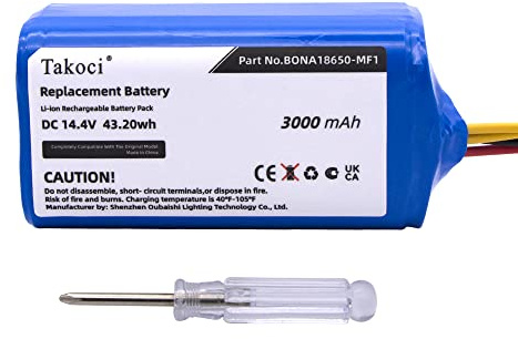 AUVTKALL Ersatzakku für Bagotte BL509 BONA18650-MF1 790T Summer P1S BONA18650-AA 14.4V 3000mAh