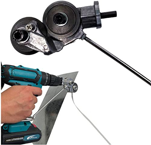 NMVB Electric Drill Plate Cutter, Sheet Metal Nibbler Precise Cutting, Electric Drill Shears Cutter, Metal Shears Attachment, Electric Metal Nibbler for Cutting Steel/Alloy/Plastic