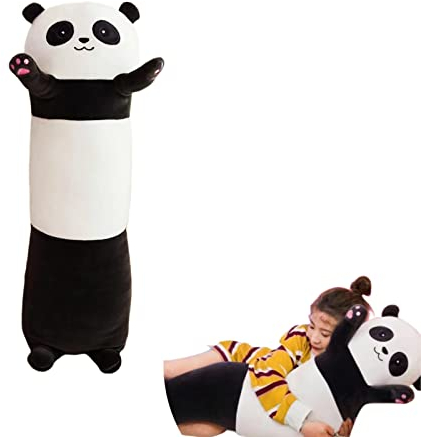 EKKJNQ Panda-Kissen, Panda langes Kissen, bequemes und weiches Kissen in Pandaform, Umarmungskissen, Veranstaltungsgeschenke, Veranstaltungspreise usw. verwendet Werden. (90cm)