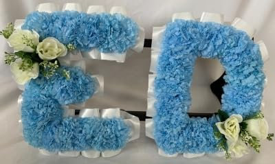 Silky Bouquets Artificial Silk Funeral Flower Any 2 Number Letter Tribute Birthday Memorial