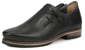 Stockerpoint Men's Holmes Haferl Shoes, Black waxed, 8 Men
