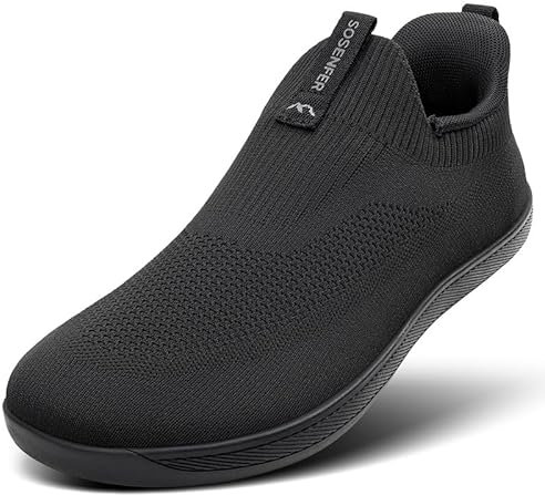 Sosenfer Unisex Weit Barfußschuhe Minimalistische Barfuss Schuhe Herren Damen Outdoor Traillaufschuhe Slip on Sneaker-HEISE-40