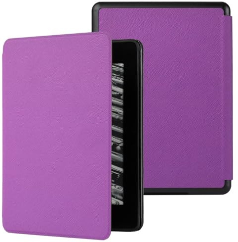 MOKASE Hülle Kompatibel mit 6 Kindle Paperwhite 10. Generation 2018 Freigabe (Model: PQ94WIF), Ultradünne Schutzhülle Fall mit Intelligenter Automatischer Schlaf/Aufwach & Handschlaufe, Purple