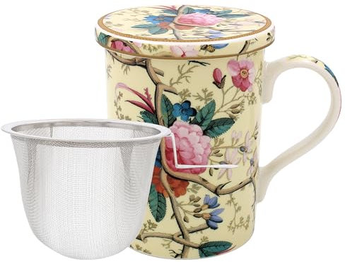 The Leonardo Collection Kilburn Mug & Coast & Infuser SetLovely Gifts for Women & Men | Designed by William Kilburn | Coasters Set for All Modern Kitchen & Offices