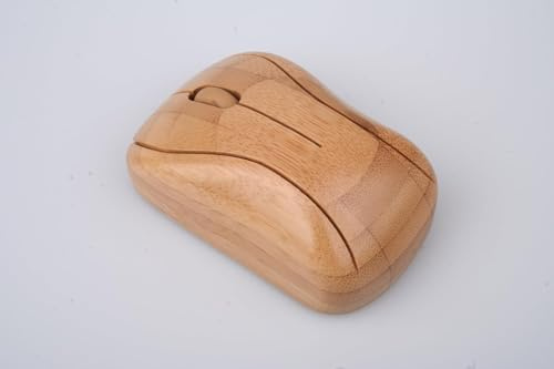 cable salad Bambootech Wireless Bluetooth DREI Tasten Maus aus echtem Bambusholz (Mouse, kabellos)