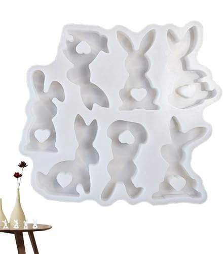 Molde de silicona de conejo, molde de chocolate de Pascua | Moldes de jabón,Moldes de galletas de conejo de Pascua para hornear, moldes de de gelatina de conejo, moldes de Pascua para