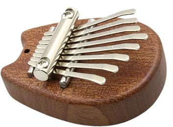 Tragbares Daumenklavier aus Holz, 8 Tasten, Daumenklavier, Finger, Musik-Fingerklavier, Klanginstrumente, Geschenke für Kinder