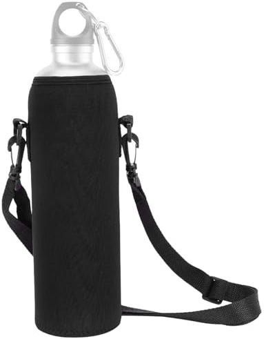 Kukyller Borraccia Sling Bag, 1L 34oz Borraccia con fodera in neoprene isolante, custodia portatile antiscottatura con protezione, custodia protettiva con scomparto