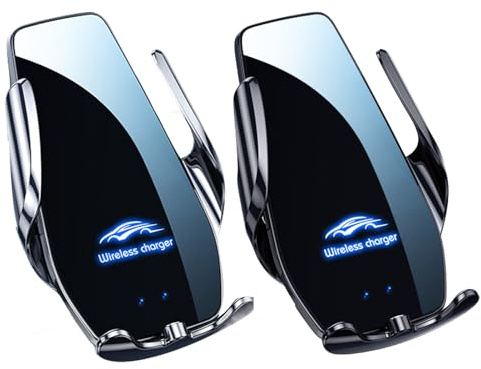 Caricabatteria da auto senza fili, supporto per telefono auto, supporto per ricarica rapida, supporto per telefono wireless caricabatterie per fili, supporto per telefono a ricarica rapida, supporto